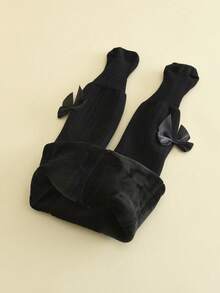 1 buc. Colanți groși cu fundă decorativă pentru fete, dresuri pentru copii, colanți pentru copii mici, toamnă/iarnă