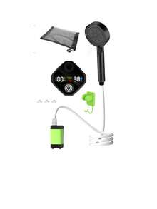 2025新款便携式露营淋浴器，[持久耐用] Spopal 2000*3mAh 可充电露营淋浴器，带智能LED显示屏，IPX7防水户外露营泵，适用于徒步旅行、旅行、汽车、宠物