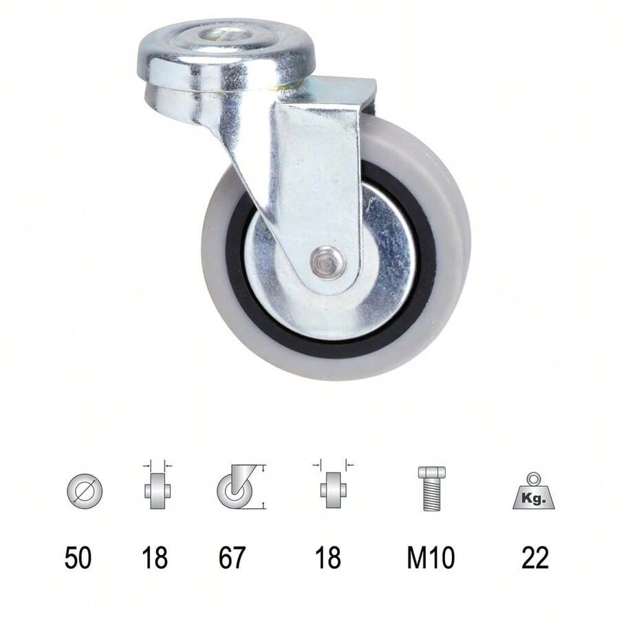 WOLFPACK PROFESSIONAL LINE Gray Rubber Wheel Through 50 Mm. - Silver - View 1