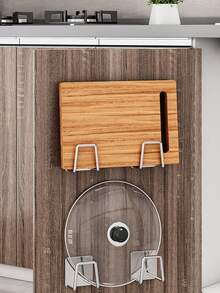 1 pieza/2 piezas Soporte para esponja montado en la pared sin taladro de acero inoxidable con ganchos duales y bolsa OPP - Adhesivo resistente/Organizador montable con tornillos (tornillos incluidos) para cocina, baño, fregadero - Almacenamiento de esponjas y herramientas que ahorra espacio, resistente a la oxidación, fácil instalación, diseño moderno, superficie resistente a los arañazos - Ideal para espacios pequeños