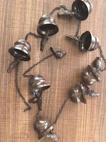 金属鸟形雨链，适用于屋檐排水沟 - 复古花园装饰，家居和露台的完美礼物 - 黑色 - 查看 13