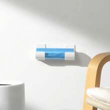 2 pezzi Rastrelliera da cucina regolabile - Senza foratura richiesta, Organizer multifunzione per pellicola trasparente, sacchetti per la spazzatura ecc. - Adatto per armadi, frigoriferi e ombrelli, Ganci pratici