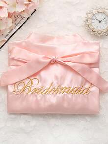 1 chiếc áo choàng cô dâu & phù dâu, áo choàng tắm in chữ, áo choàng kimono, trang phục chuẩn bị cho tiệc cưới, phụ kiện cho lễ cưới và tiệc chiêu đãi, đồ ngủ phù dâu mùa xuân/hè cho nữ, váy cưới, áo choàng thêu cho tiệc độc thân, áo choàng cô dâu, đồ dùng cho tiệc cưới, đám cưới ngoài trời, đồ dùng cho tiệc lễ hội - Phù dâu màu hồng - Xem 12