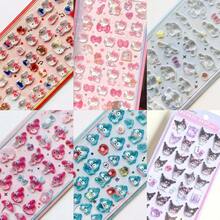 Sanrio Sanrio Cute Japanese Style Funny Stickers, Cinnamoroll, Melody, Kuromi Cartoon Phone Case DIY 3D Embossed Sticker Decor, Gifts