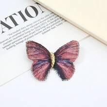 دبوس ثوب أنيق وعصري مطرز بالفراشة الأومبري، إكسسوار ملابس متعدد الاستخدامات للنساء هدية عيد الميلاد