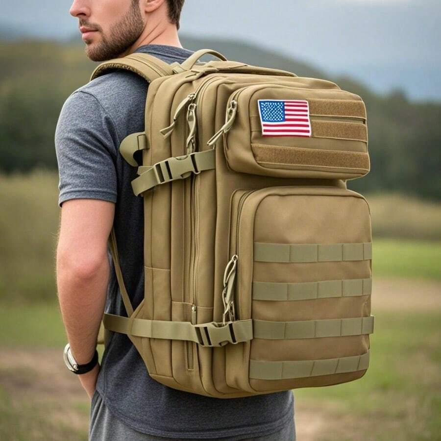50L/30L Elite 戰術背包 重裝級 3 日 MOLLE 逃生包 超耐用工作背包 男士戶外探險 徒步 露營 旅行用 - 彩色 - 查看 1