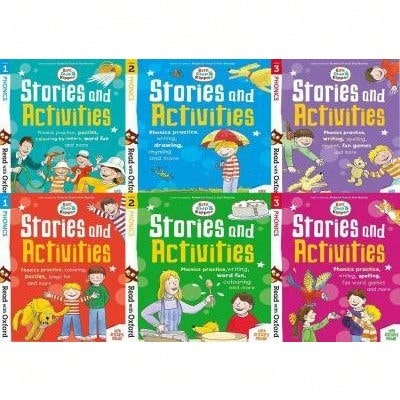Read With Oxford Biff Chip And Kipper Stories And Activties Stage 1 To 3 6 Books Collection Set