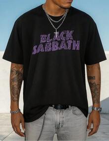 Black  Oversized Vintage Moda Grunge T-Shirt - 黑色 - 查看 2