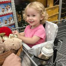 وسادة كرسي عربة التسوق/الكرسي العالي/كرسي الطعام للأطفال، ناعمة ومريحة، وسادة مقعد متعددة الوظائف للأطفال قابلة للحمل