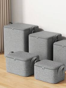 1 حقيبة تخزين سحاب كاتيوني، حقيبة فرز الملابس قابلة للطي، حقيبة تخزين موسمية، حقيبة تخزين قابلة لإعادة الاستخدام، مقاومة للماء والتآكل، مزودة بمقابض الاتجاه، مناسبة لتخزين البطاطين والألعاب والملابس الموسمية