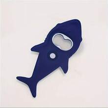1pc Shark Bottle Opener, Beer, Juice Opener, Suitable For Bars, Clubs, Restaurants, Home Use - Barware Accessories And Gifts,Bottle Opener Refrigerator Magnet Gift Ocean Shark Cartoon Animal Soft Glue Bottle Opener, Christmas Gift, Ocean Lover Gift