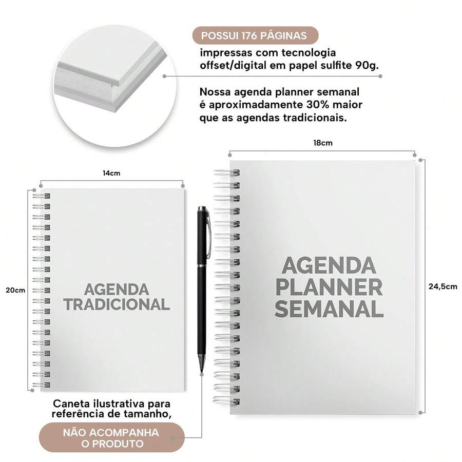 iscool 2026 Agenda Weekly Planner Hardcover Solid Colors - 查看 1