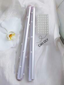 Cirelle 2 piezas Vela de tallo largo de 10 pulgadas con perlas chapadas en estilo europeo, uso doméstico, vela de boda sin humo, vela de candelabro para cena a la luz de las velas, accesorio fotográfico de ambiente elegante, mejor opción para regalo - Multicolor - Ver 14