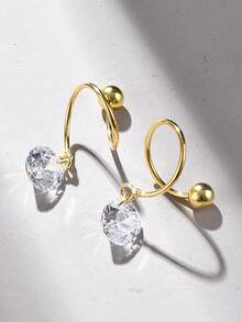 1 Piece S925 Sterling Silver Zirconia Star And Bead Design Spring Nose Ring, Suitable For Girls' Daily Wear And An Excellent Gift For Girlfriends, Mothers And Sisters