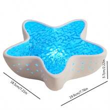 Starfish Wave Projection Light - 7 Color Holographic Ocean Lighting Effects, Relaxation Therapy Night Light, Sleep Aid, Desktop Decor Mood Lamp - 7 Color Ocean Light - View 5