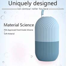 Roller Rodillo de Hielo para la Cara Agarre Antideslizante Rodillos de Hielo para la Cara Silicona Duradera Fácil Operación Molde de Hielo para Belleza Apriete (Azul) - Morado - Ver 1