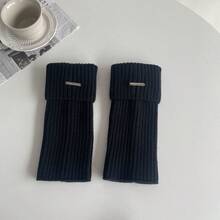 Wearing Fashionable Items, Versatile Leg Covers, Autumn And Winter Sock Covers, Women's Pile Socks, Solid Color Calf Socks, Spring And Autumn Simple Socks - Dấu hiệu kim loại Khaki - Xem 9