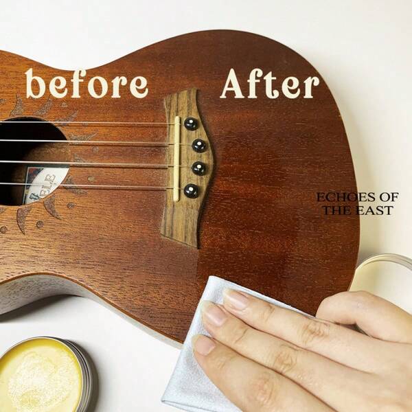 Echoes of the East Instrument Maintenance Wax, Suitable For Wooden Instruments, Cleaning And Maintenance, Prevents Cracking, Enhances Tone. Universal For Guitar/Ukulele/Guzheng/Erhu/Pipa Instrument Accessories