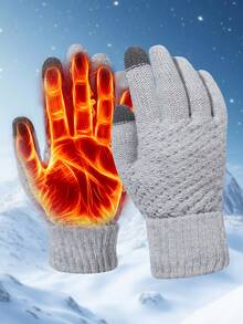 Damen Winter Outdoor Touchscreen Handschuhe, warme, verstärkte Fleece-Finger-Handschuhe zum Autofahren, Radfahren, bei Kälte, für Paare, Mode, vielseitig einsetzbar, für Feiertage, Dates, Schreiben, Büro, hochwertig
