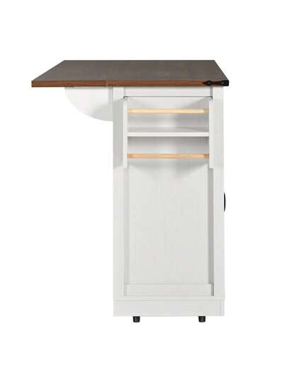 Sairedel Flexible In The Kitchen! Kitchen Isl An Extendable Worktop, Casters, Sliding Doors, Drawers Wood Look. view 6