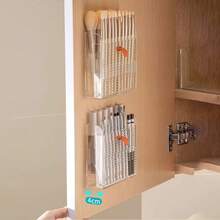 Wall-Mounted Lipstick Organizer Holder Multi-Compartment Makeup Brush Lipstick Holder For Home Vanity Bathroom