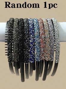 1/2/3/5pcs Girls Rhinestone Decorated Toothed Headbands, Sweet Hair Accessories - Multicolor - View 22