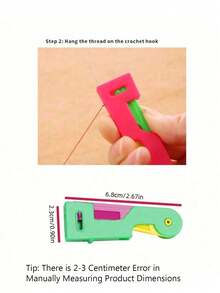 1/2/3/5/10 piezas Enhebrador de aguja automático de colores aleatorios, herramienta manual simple para coser talla grande fácil! Máquina de enhebrado de agujas para el hogar, máquina de coser, máquina de enhebrado de agujas automática para equipos de costura, máquina de enhebrado de agujas de varios colores, accesorios de costura a mano