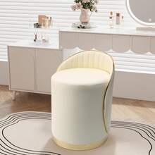 Silla de aseo Taburete de aseo Taburete de aseo Taburete moderno Taburete con respaldo Taburete de asiento de aseo Silla de maquillaje Taburete de silla de maquillaje Taburete de maquillaje - Blanco - Ver 7