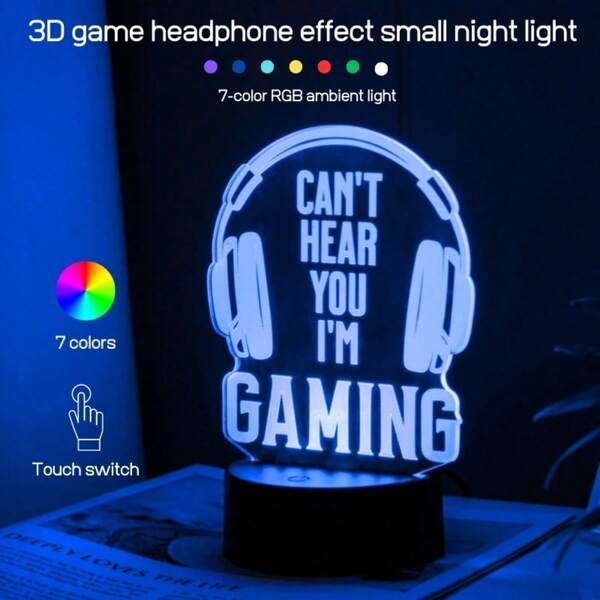 1 pièce Lampe LED de jeu - Contrôle tactile, alimentée par USB, design multicolore au néon "Nous jouons aux jeux", cadeau parfait pour les joueurs, la décoration de chambre, les passionnés de technologie, la décoration de salle de jeu