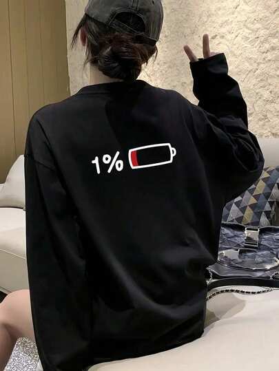 女式宽松休闲日本卡通印花长袖T恤，春秋季