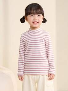 Balabala Tween Girl' Long Sleeve T-Shirts 2025 Fall/Winter,Warm Soft Top - Red Hue - View 1