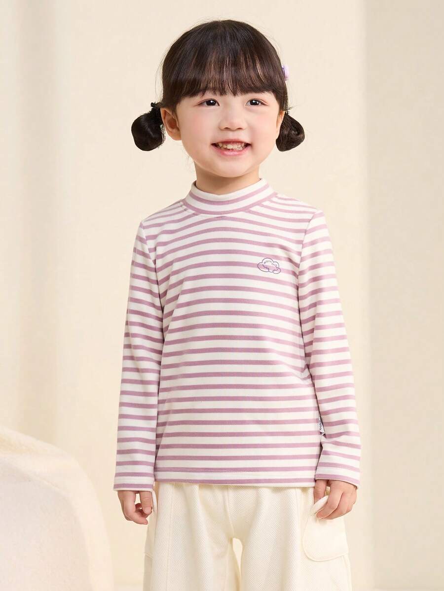 Balabala Tween Girl' Long Sleeve T-Shirts 2025 Fall/Winter,Warm Soft Top - Red Hue - View 1