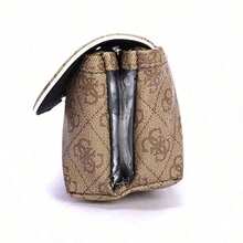 Guess Vintage Versatile Commuting Fashion Synthetic Leather Handheld Crossbody Clutch Bag, Medium Size, Women's Style, Black/Latte/GSPB8962064LAT/GSPB8962064LAT