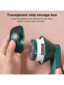 Quita pelusas portátil. Máquina recargable para eliminar las bolitas de los jerséis y abrigos. - Verde Oscuro - Ver 6