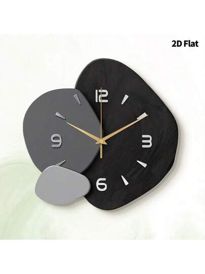 2D Flat 1pc Verlichting Luxe Moderne Minimalist Home Creative ation Wand Clock, Ultra Quiet Quartz Movement, No Ticking Sound, Painting Klok Living Room, Bedroom Office, able Watch, Unique Personalized, Clear Reading Time, In Bedroom, Studio, Ho Study, Kitchen Cafe, Perfect Family Friends view 10