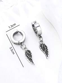 1 Pair Zinc Alloy Eagle Eye Angel Wings Fashion Stainless Steel Earring Hooks