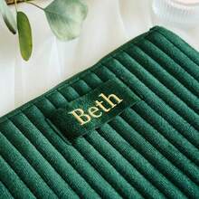 حقيبة مستحضرات التجميل المخصصة باسم، هدية لوصيفة العروس، هدية زفاف، حقيبة أدوات التجميل للسفر، كيس مستحضرات التجميل، هدية عيد ميلاد للمرأة، هدية عيد الأم - متعدد الألوان - مشاهدة 6