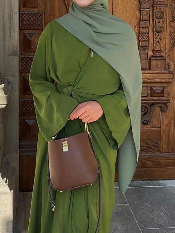 Nouvelle arrivée Mode Robe Femme à la mode, Couleur unie Asymétrique, Automne