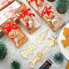 1pc Christmas Bottle Openers Set - 4 Festive Designs (Snowman, Tree, Snowflake, Santa's Sleigh) - Durable Metal Holiday Decor & Party Supplies For Home, Kitchen, Bar - No Batteries Needed, Home Bar Essentials, Seasonal Accessories, Sturdy Construction, Highquality Opener, Kitchen Gadgets, Bar Tools, Home Entertainers, Christmas Decor