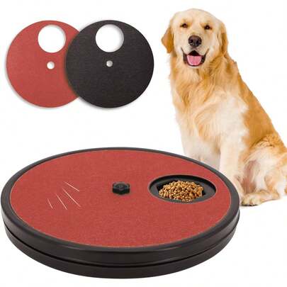 Dog Nail Scratch Board - 3 In 1 Rotatable Round Dog Scratch Pad For Nails With Treat Box, Dog Nail File Toy, Scratching Board For Dogs,Shorten Dog's Side Nail Easier For Small And Large Dogs