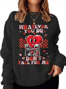 Whatever You Do Dont Fall For Me Rn Pct Cna Nurse Women Sweatshirt - - 黑色 - 查看 1
