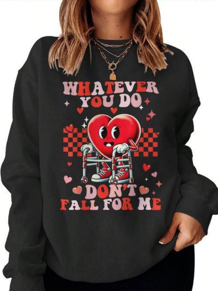 Whatever You Do Dont Fall For Me Rn Pct Cna Nurse Women Sweatshirt - - 黑色 - 查看 1