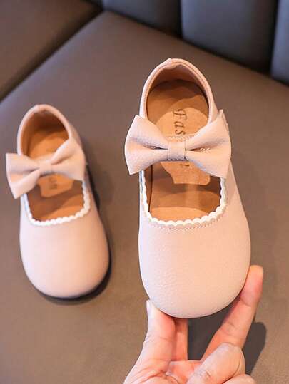 1 paire de chaussures plates pour enfants, style princesse, décoration de nœud multicolore, semelle souple, volants rétro confortables, doux pour le port extérieur des filles