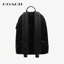 COACH\ West 35 Classic Monogram Blue & White Striped Large Capacity Backpack, Cowhide Leather, Large Size, Black & Grey, Men's Backpack 3001QBOH0 - Black - View 5