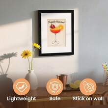 Juego de 6 marcos para cuadros de 5 x 7, imágenes de 4 x 6 con tapete o 5x 7 sin tapete, Marcos Para Fotos Pared, Negro. - 1 - Ver 10