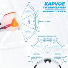 KAPVOE Photochromic Frameless Integrated Cycling Glasses Night Riding Glasses Men Bike Racing Sports Equipment Women Outdoor Running MTB Bicycle Cycling Mask Golf Baseball Camping Fishing Travel Accessories - 彩色 - 查看 10