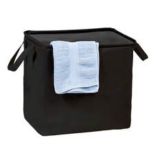 Multipurpose Foldable Organizer Basket For Clothes, Toys, Fabric, 60L - Negro - Ver 1