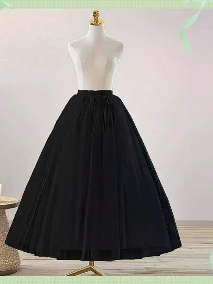 1 件 1 米长休闲轻质衬裙衬裙，可作为外套穿着，白色 - 黑色 - 查看 1