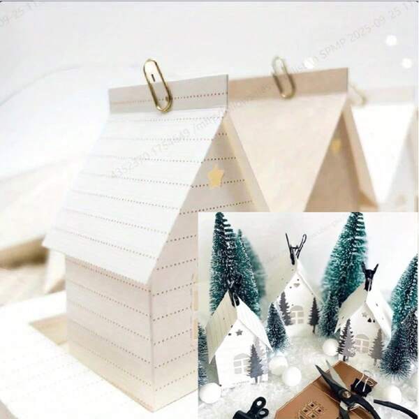 1 Stück Fantasy-Themen Metall Stanzform für Scrapbooking, Liebe Sterne Weihnachtshaus Design - DIY Kartenherstellung & Papierbasteln Werkzeug, silberfarbener Stahl Schablonen Schneider Form für Prägung und Fotoalbum Dekorationen