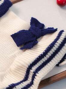 1 件宠物服装，狗/猫服装，小型犬/幼犬服装，可爱宠物服装，狗/猫服装，小型犬秋冬保暖舒适针织裙 - 海军蓝条纹 - 彩色 - 查看 7